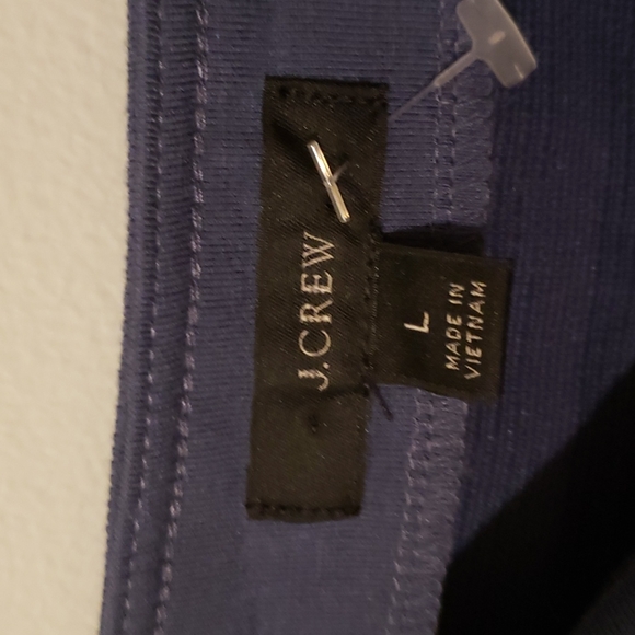 J. Crew navy crop button up tank top size L - Picture 3 of 3